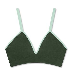 NWOT BOMBAS Seamless Ribbed Triangle Bralette in Dark Elm